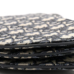 Oblique Saddle Pouch With Strap Navy Blue