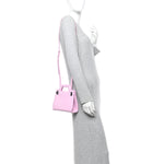 Brushed Calfskin Mini Wanda Top Handle Bag Bubble Gum