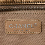 Metallic Aged Calfskin Quilted Origami Tote Bronze