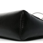 Shiny Lambskin Quilted 31 Shopping Bag Black