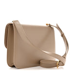 Smooth Calfskin Le Carre Satchel Dark Beige
