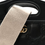 Calfskin GG Matelasse Mini Top Slip Handle Crossbody Bag Black Natural