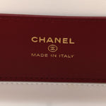Shiny Caviar Preppy Coco Long Vanity With Strap White