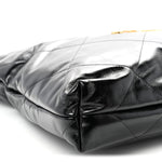 Shiny Calfskin Quilted Chanel 22 Black