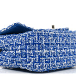 Tweed Quilted Mini Rectangular Flap Blue White