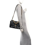 Goatskin Quilted Large Chanel 19 Flap Black