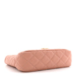 Caviar Quilted Small Wavy CC Hobo Coral