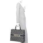 Oblique Large Book Tote Blue Multicolor