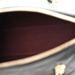Caviar Quilted Barrel Clutch With Chain  Black