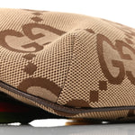 Monogram Jumbo GG Textured Dollar Calfskin Web Belt Bag Camel Ebony New Acero