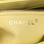 Lambskin Quilted Small Trendy CC Flap Dual Handle Bag Yellow