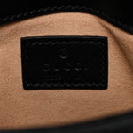 Calfskin Matelasse Super Mini GG Marmont Shoulder Bag Black