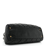 Aged Calfskin Large Just Mademoiselle Bowling Bag Black