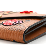 Visetos Large Patricia Love Patch Wallet On Chain Cognac