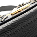 Epi Flowers Twist Shoulder Bag MM Black