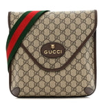 GG Supreme Monogram Web Medium Neo Vintage Flap Messenger Bag Beige New Acero