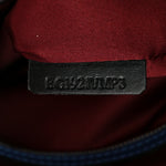 Calfskin Colorblock Mime Single Handle Bag Ruby Marine