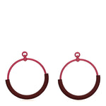 Aluminum Sunset Swift Loop Earrings GM Rose Couture Rouge H