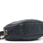 Caviar Quilted Camera Case Navy