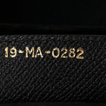 Grained Calfskin Saddle Bag With Strap Black
