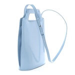Brushed Calfskin North South Wanda Top Handle Bag Sky Blue
