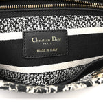 Canvas Embroidered Medium Plan de Paris Lady D-Lite Black White