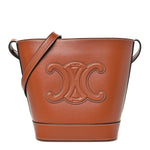 Smooth Calfskin Small Cuir Triomphe Bucket Bag Tan