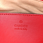Calfskin Matelasse Chevron GG Marmont Sling Shoulder Bag Rosso