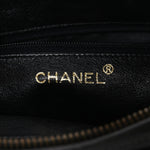 Lambskin Quilted CC Tassel Camera Case Black