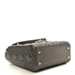 Metallic Lambskin Cannage Small My ABCDior Lady Dior Dark Silver