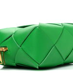 Lambskin Maxi Intrecciato Mini Cassette Camera Bag Parakeet
