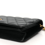 Lambskin Quilted CC Clutch On Chain Black