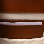 New Canvas Charisma Calfskin Crystal GG Monogram Small Bamboo 1947 Top Handle Bag Camel Ebony