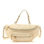 Calfskin Quilted All About Waist Belt Bag Light Beige