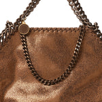 Metallic Shaggy Deer Mini Falabella Fold Over Tote Bronze