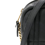 Lambskin Quilted Small Lola Camera Bag Black