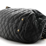 Calfskin Quilted Stam Black