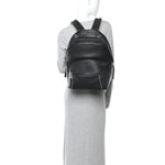 Grained Calfskin Rockstud Backpack Black
