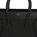 Drummed Calfskin Micro Luggage Black