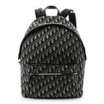 Oblique Calfskin Rider Backpack Beige Black