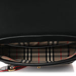 Grainy Calfskin Note Crossbody Bag Black