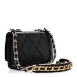 Lambskin Quilted Chanel 19 Wallet On Chain WOC Black