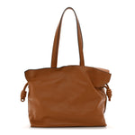 Calfskin Large Flamenco Knot Bag Warm Desert