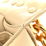 Lambskin Maxi Intreccio Padded Chain Cassette Crossbody Bag Porridge