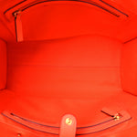 Canvas Calfskin La Medusa Tote Bag Orange