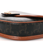 Canvas Calfskin Triomphe Mini Besace Tan