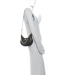 Calfskin GG Matelasse Mini Hobo Shoulder Bag Black