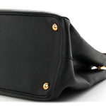 Saffiano Medium Galleria Double Zip Tote Black