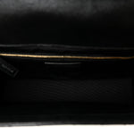 Grain De Poudre Matelasse Chevron Large Monogram Satchel Black