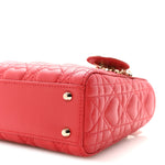 Calfskin Cannage Dioramour Mini Lady Dior Bag Bright Red